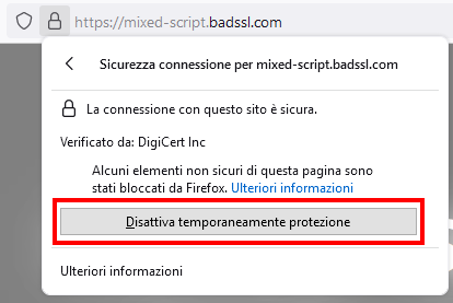 istruzioni sblocco firefox